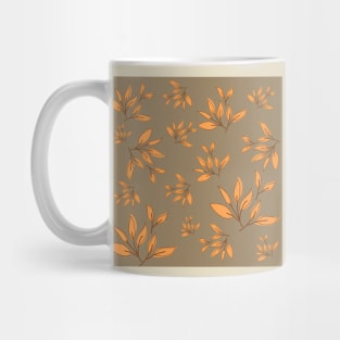 Brown leaves decorative pattern Mug